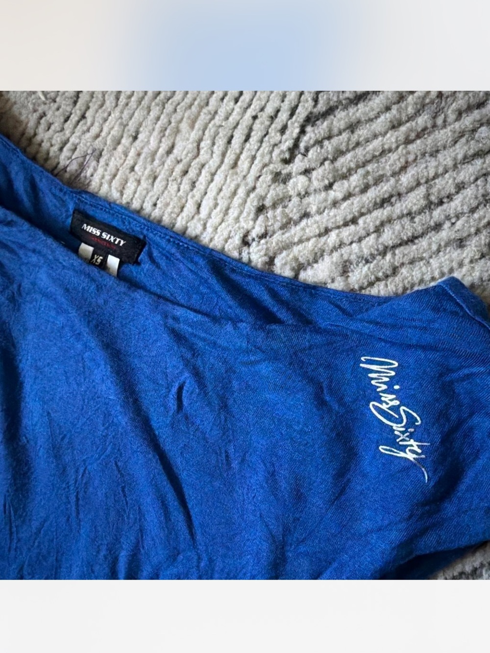 Miss Sixty Blue Ruched Top - Picture 2 of 4